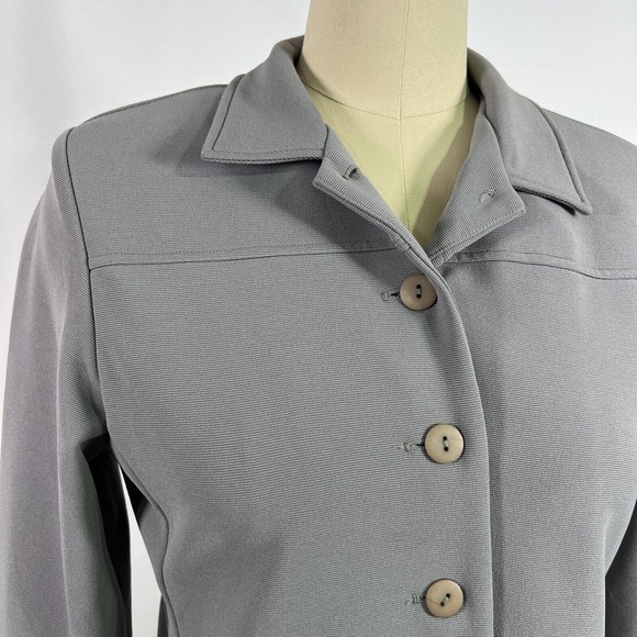 David Paul New York Womens Blazer Jacket Grey Green, Sz M - Picture 4 of 9